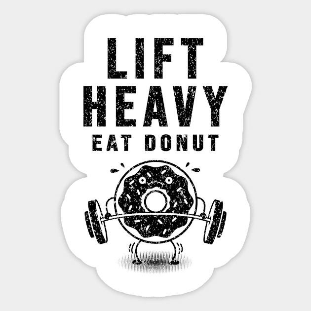 Lift Heavy Eat Donut Sticker by A -not so store- Store